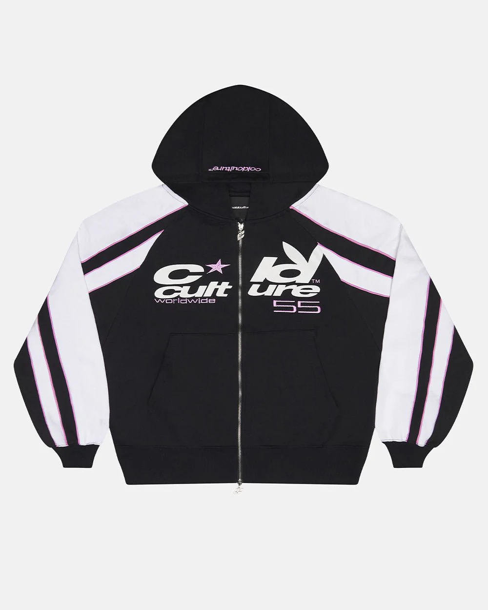 TEASE ME ZIP HOODIE BLACK & GREY