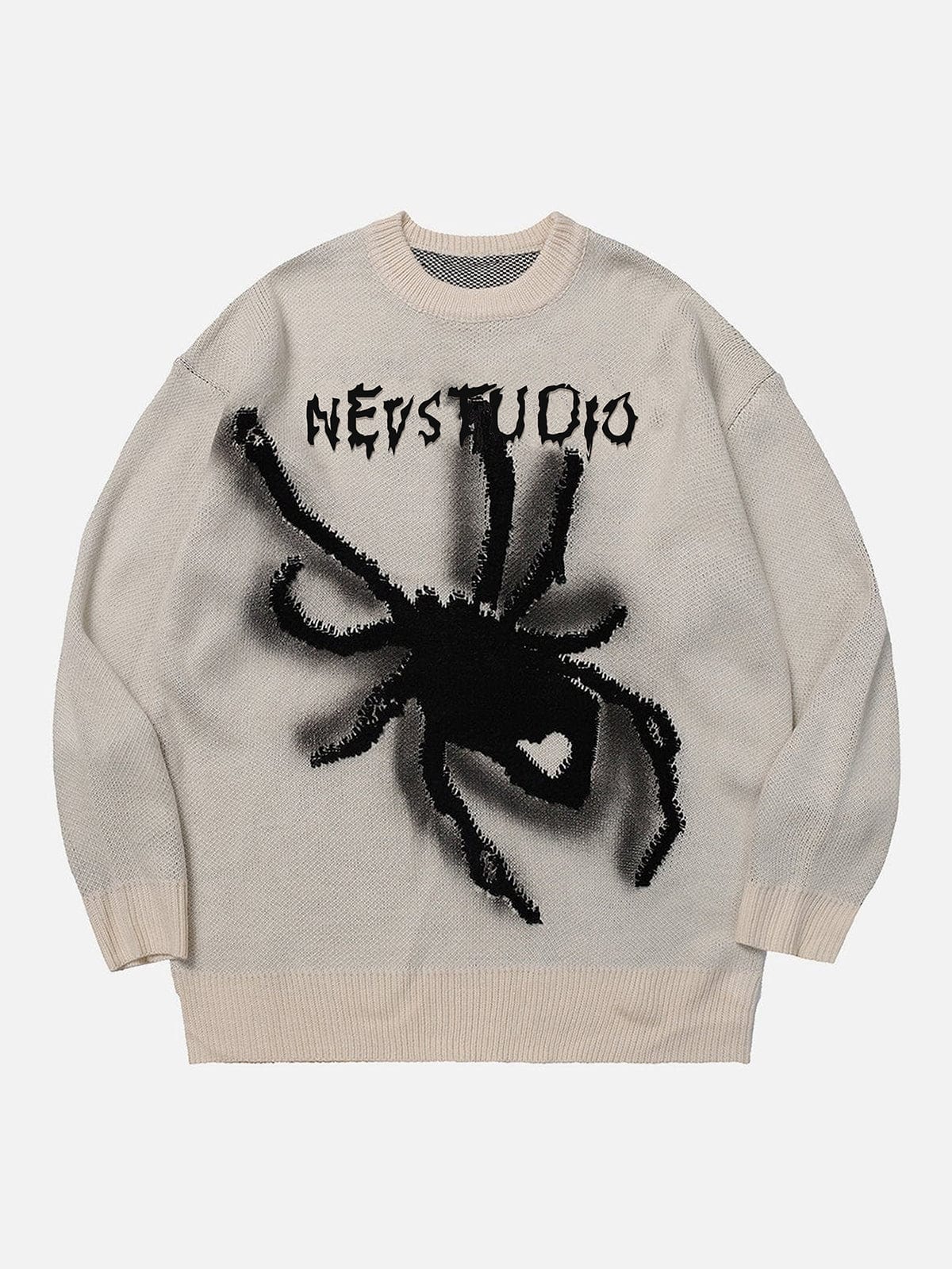 Spider Jacquard Embroidery Sweater