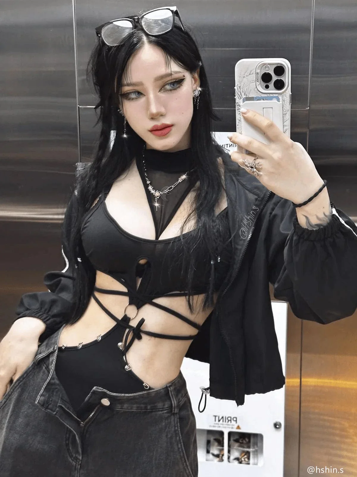 [Eye Of Moon] Sexy Suspender Removable Bodysuit