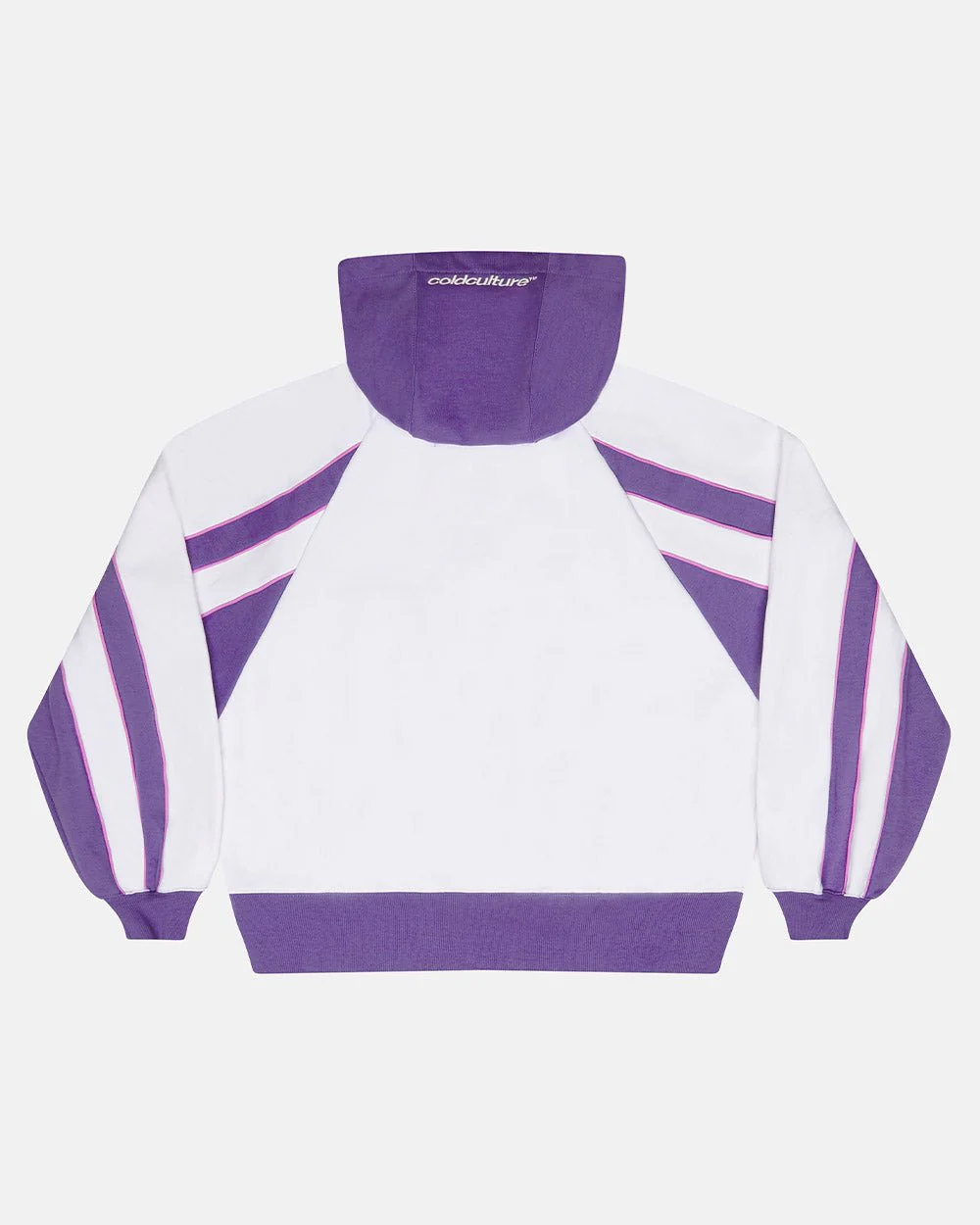 TEASE ME ZIP HOODIE WHITE & PURPLE