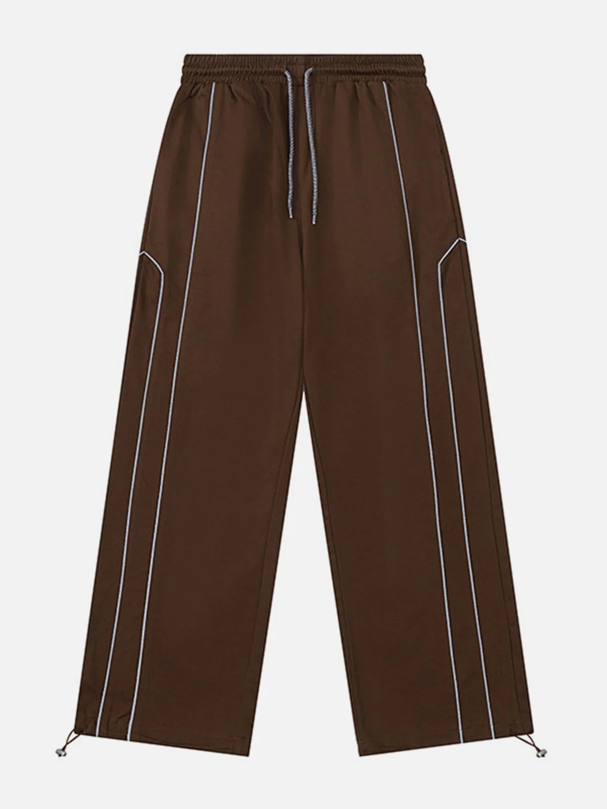 Solid Reflective Strip Drawstring Pants