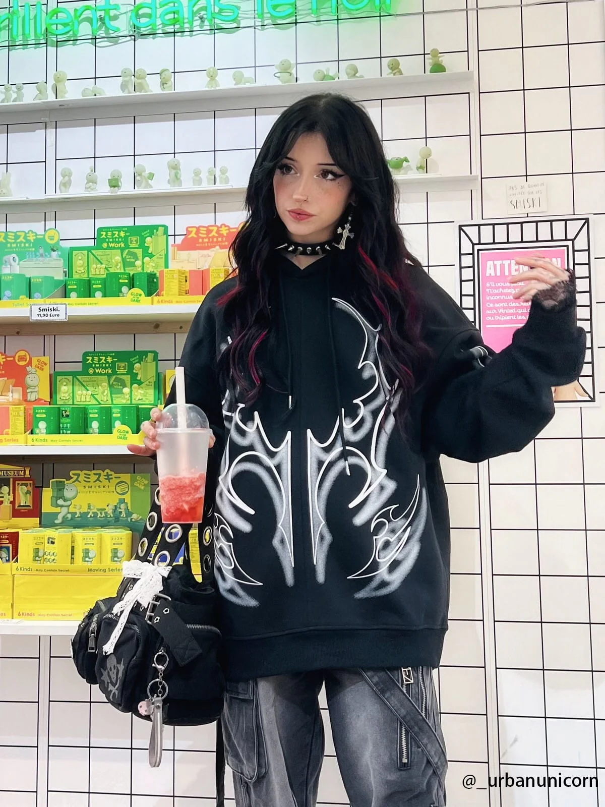 Blurring Print Hoodie