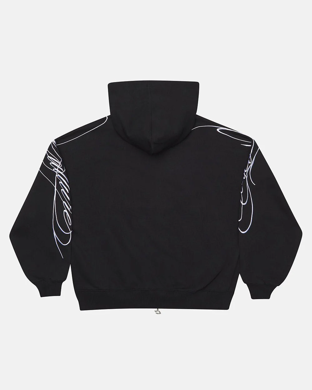 NEW SCRIPT ZIP HOODIE BLACK
