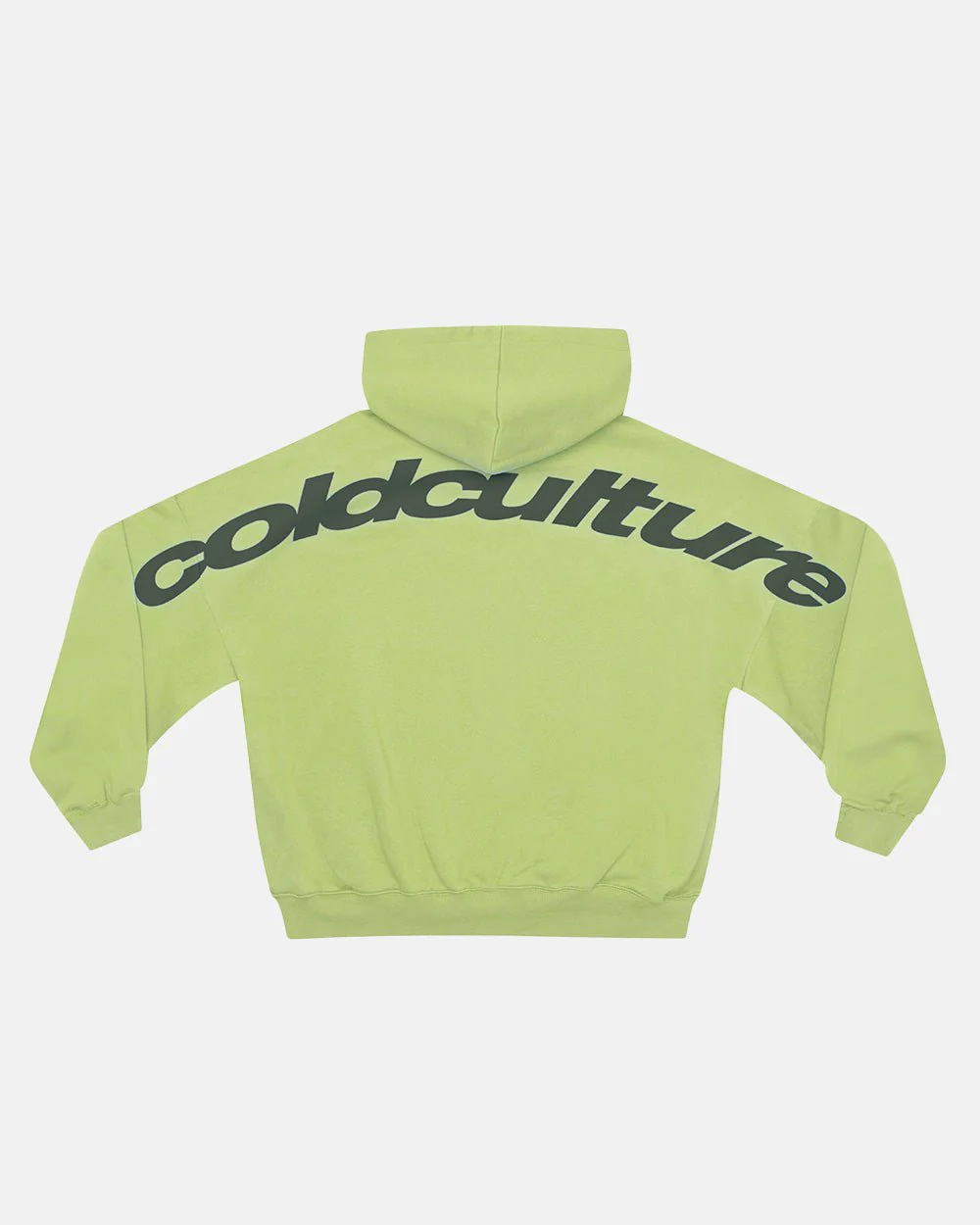 CURVED ZIP HOODIE GREEN