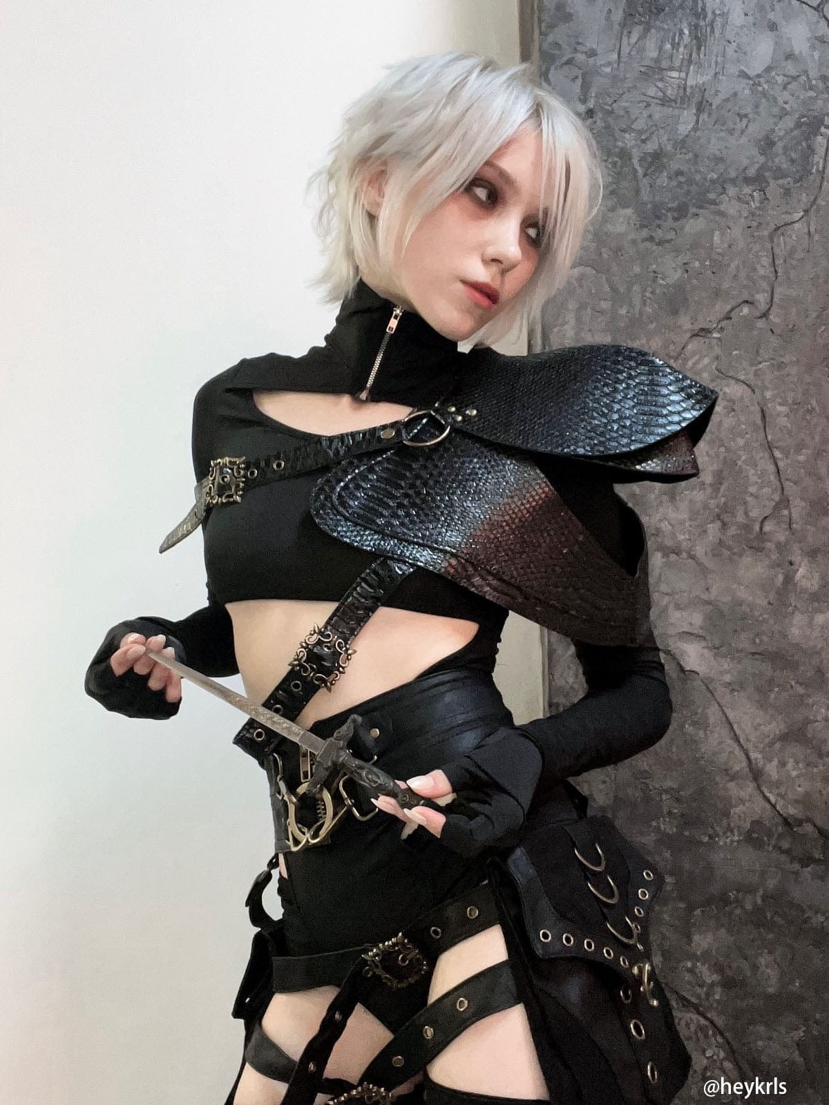 Cutout Turtleneck Zipper Button Bodysuit