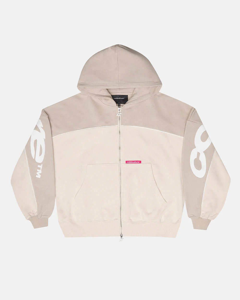 FLESH ZIP HOODIE BEIGE