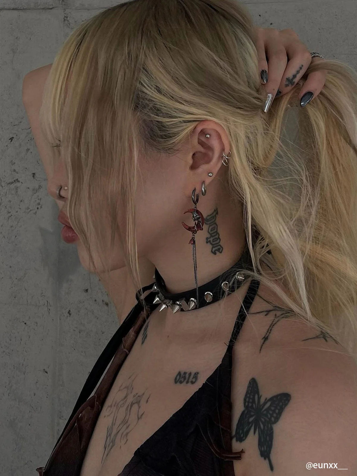 Rose Asymmetrical Earring