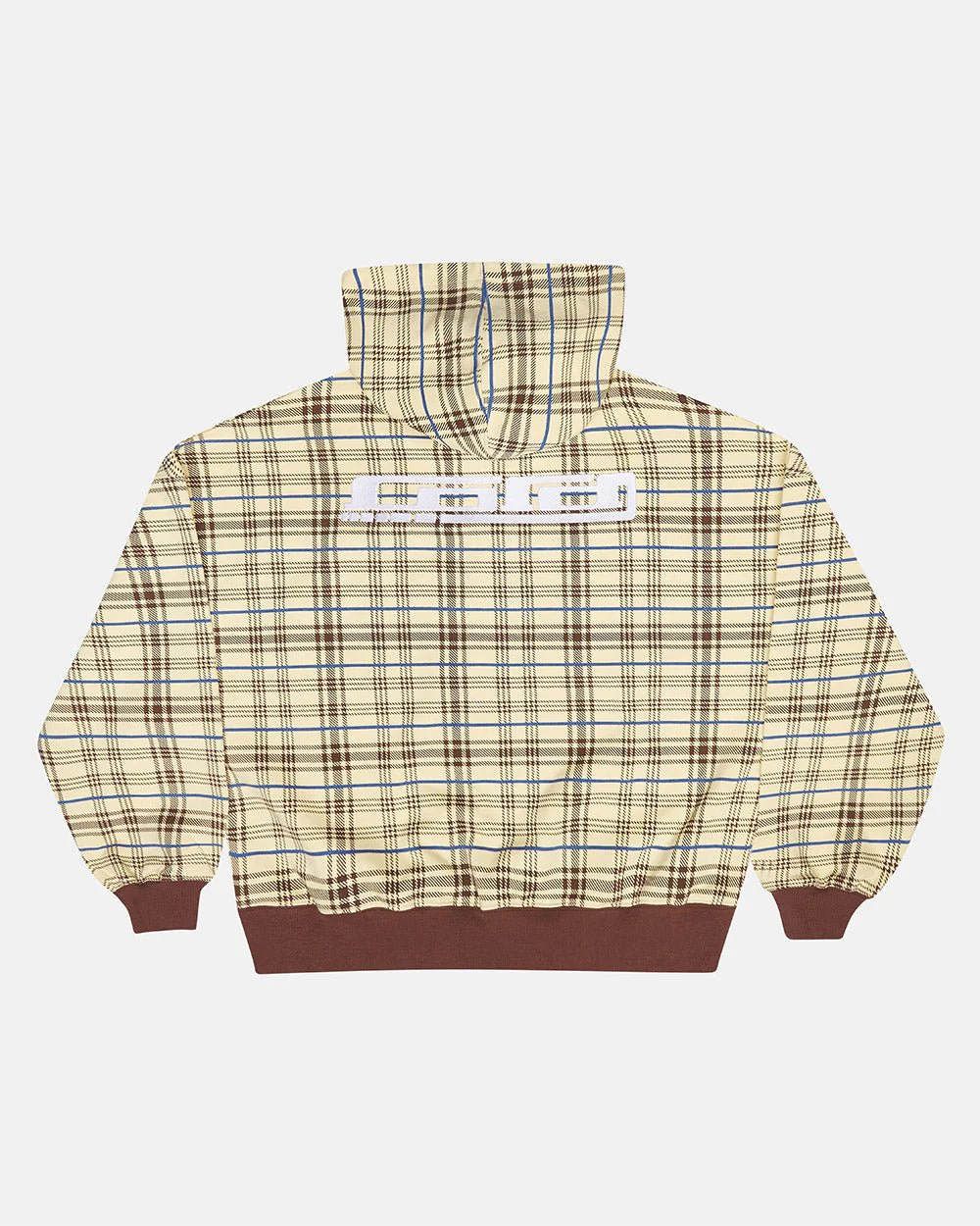GRID ZIP HOODIE YELLOW & BROWN