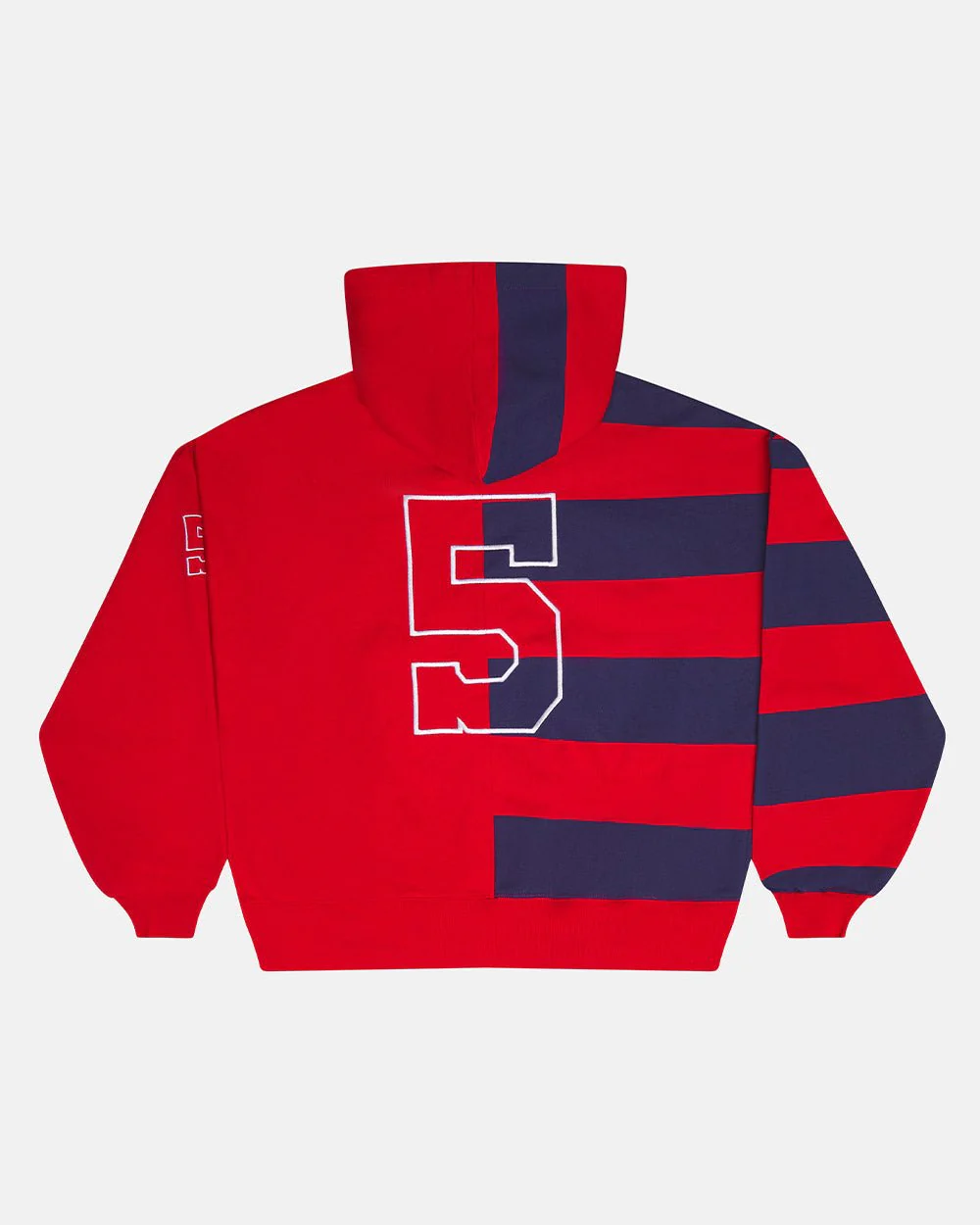 BARNA ZIP HOODIE RED & DAR BLUE