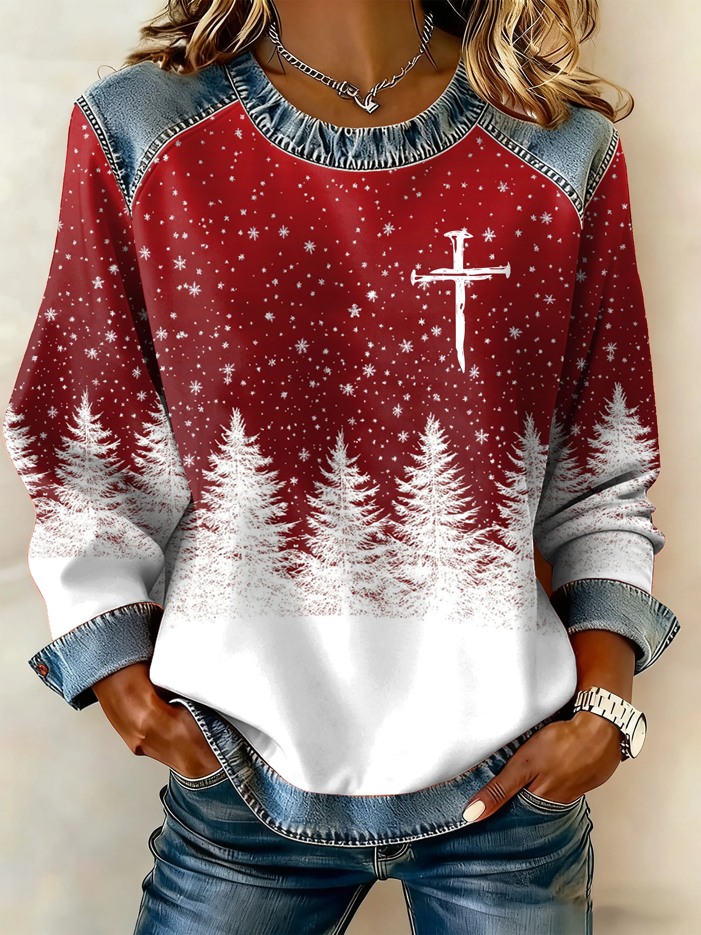 Women's Casual Print Sweatshirt