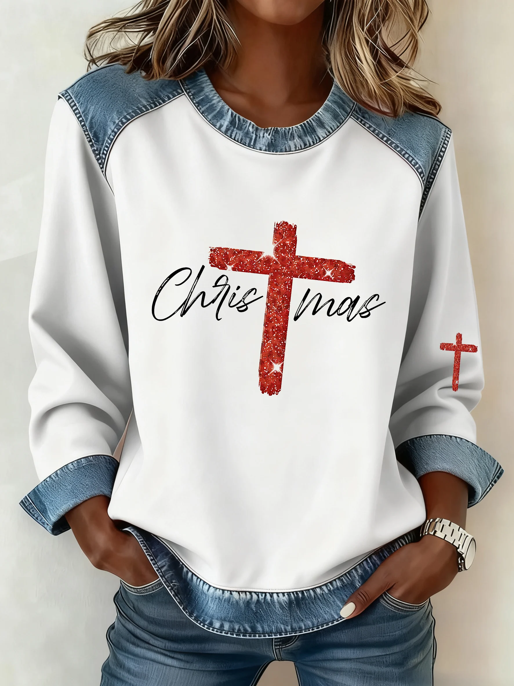 Women's Autumn Retro Print Casual Sweatshirt