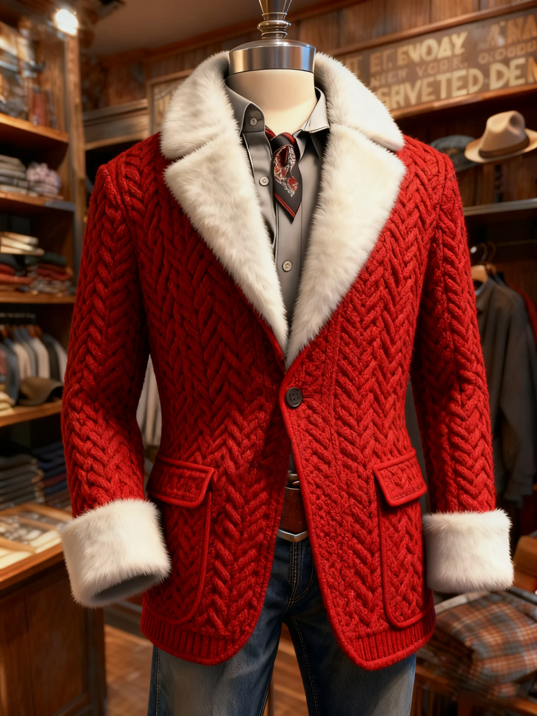Men's Retro Christmas Lapel Casual Blazer