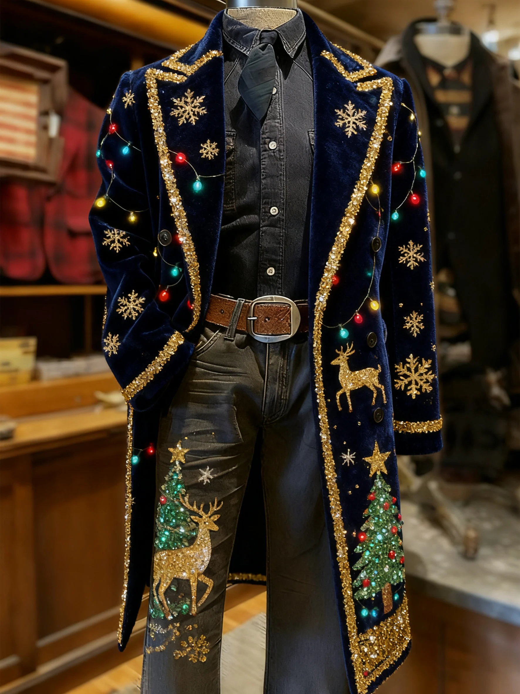Men's Vintage Christmas Party Casual Jacket