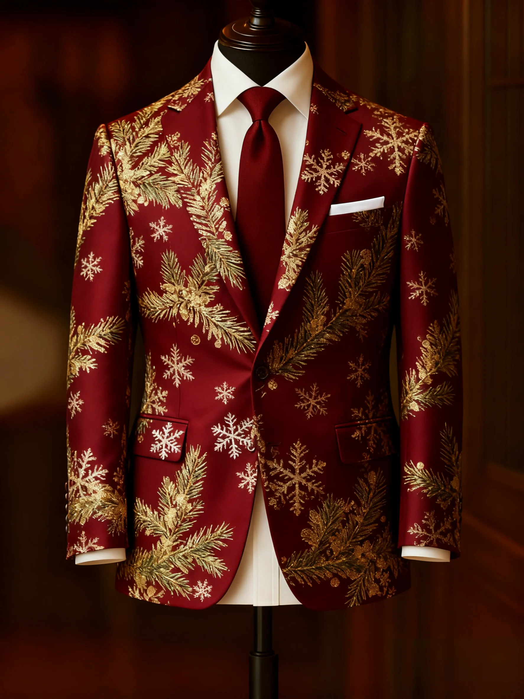 Men's Business Casual Christmas Suit Outerwear