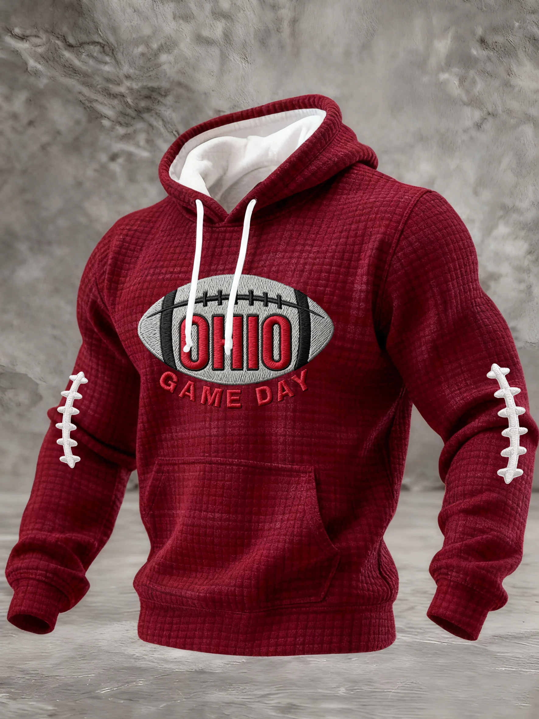 Men's Casual Football Print Sweatshirt