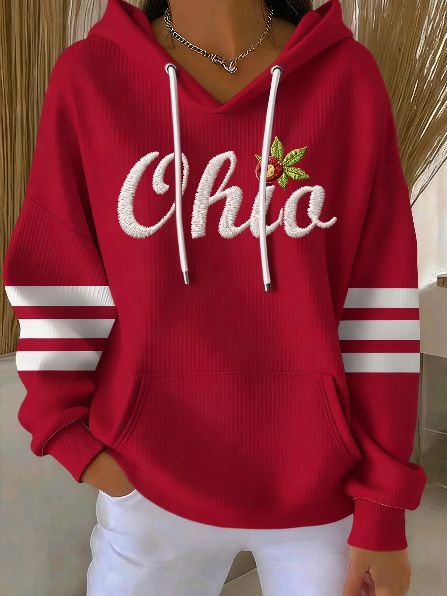 Women's Football Print Casual Sweatshirt