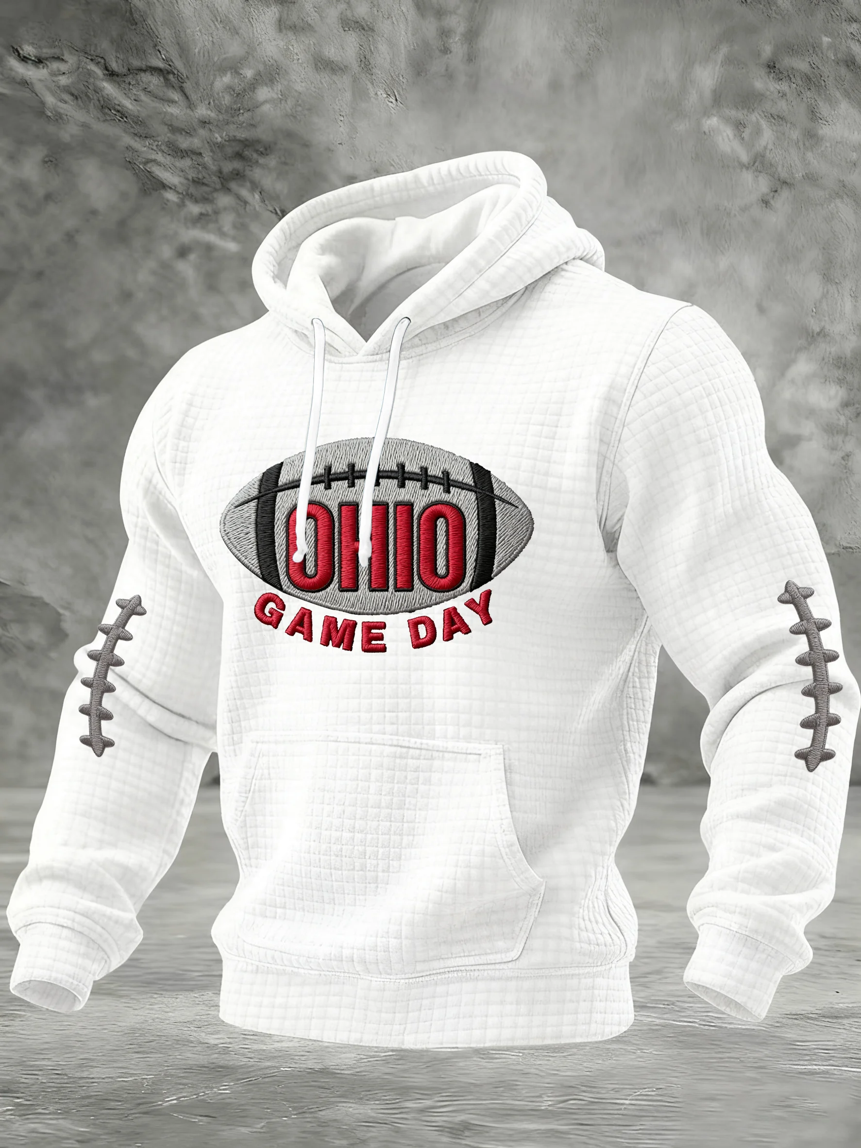 Men's Casual Football Print Sweatshirt