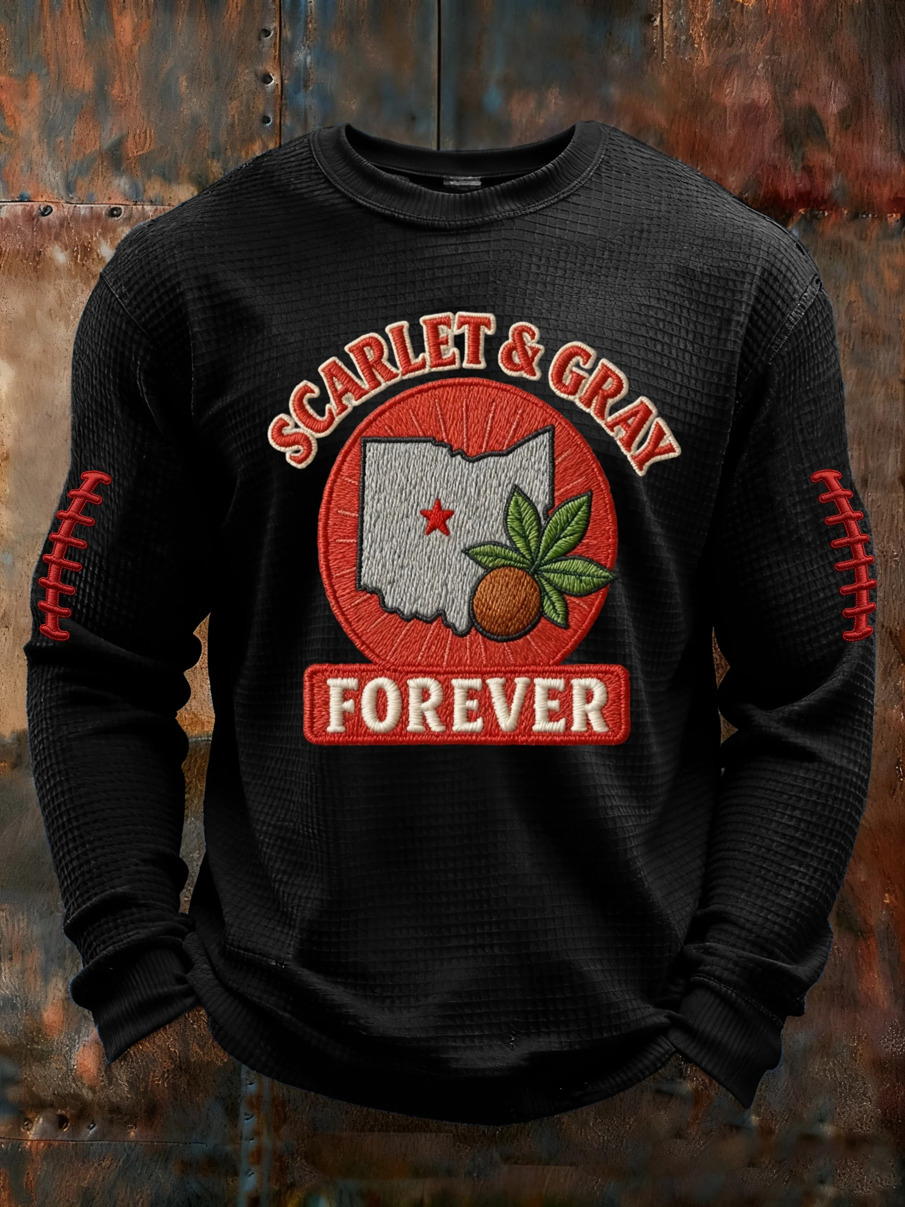 Men's Football Printed Casual Long-Sleeved Top