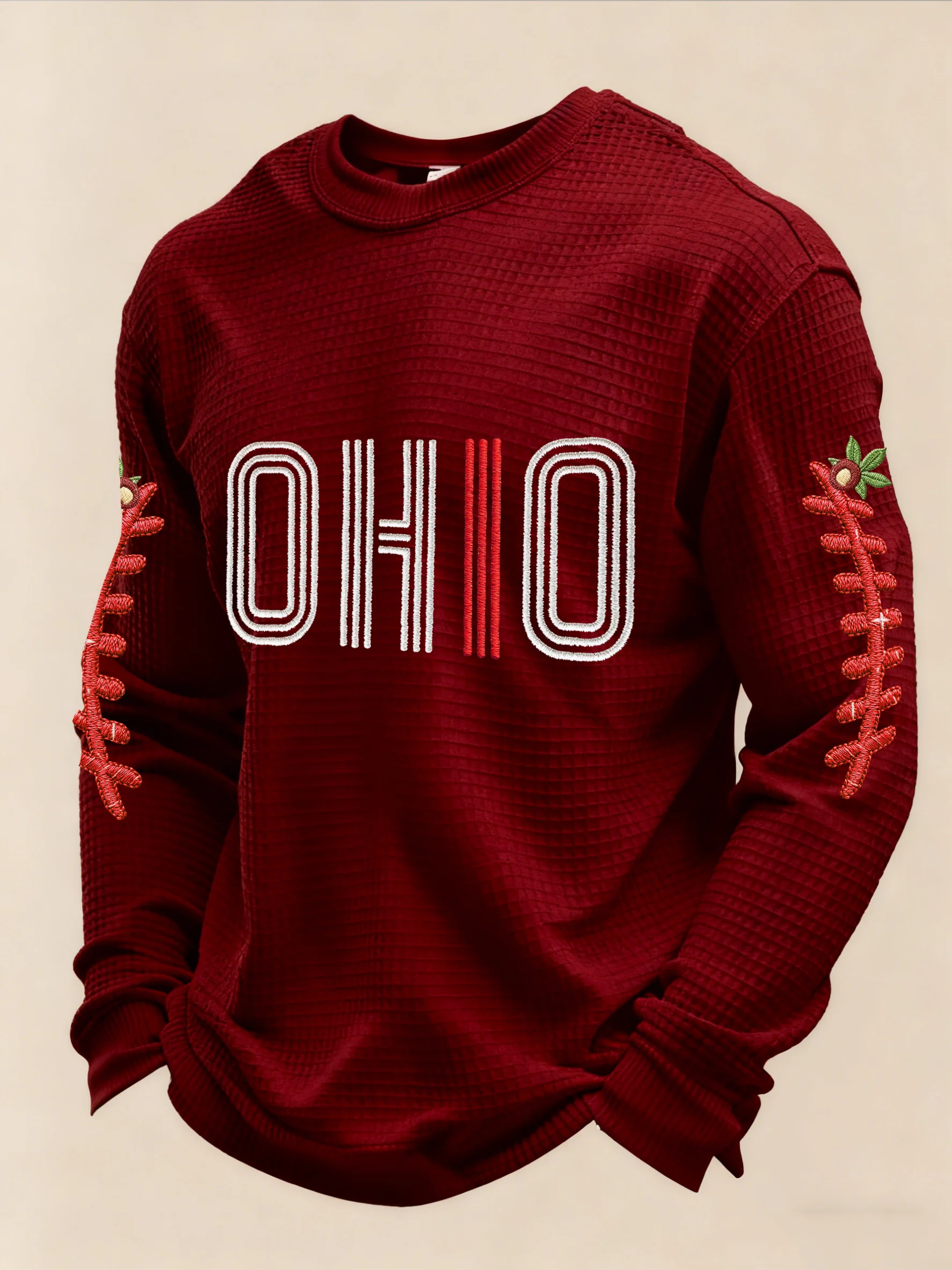 Men's Rugby Print Athletic Casual Top