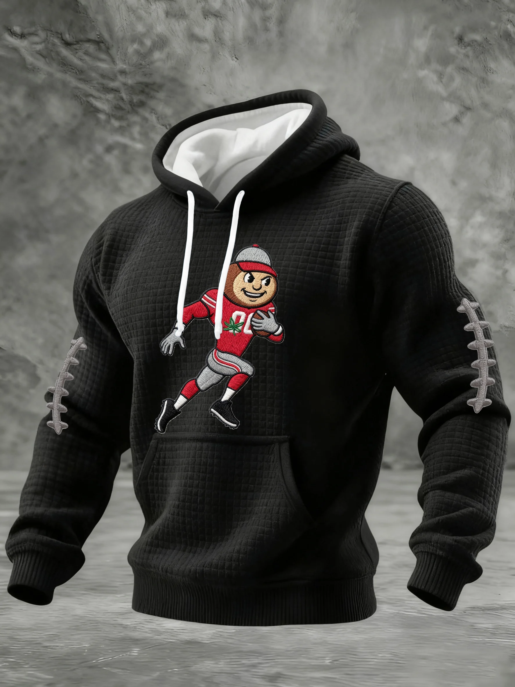Men's Casual Football Print Sweatshirt