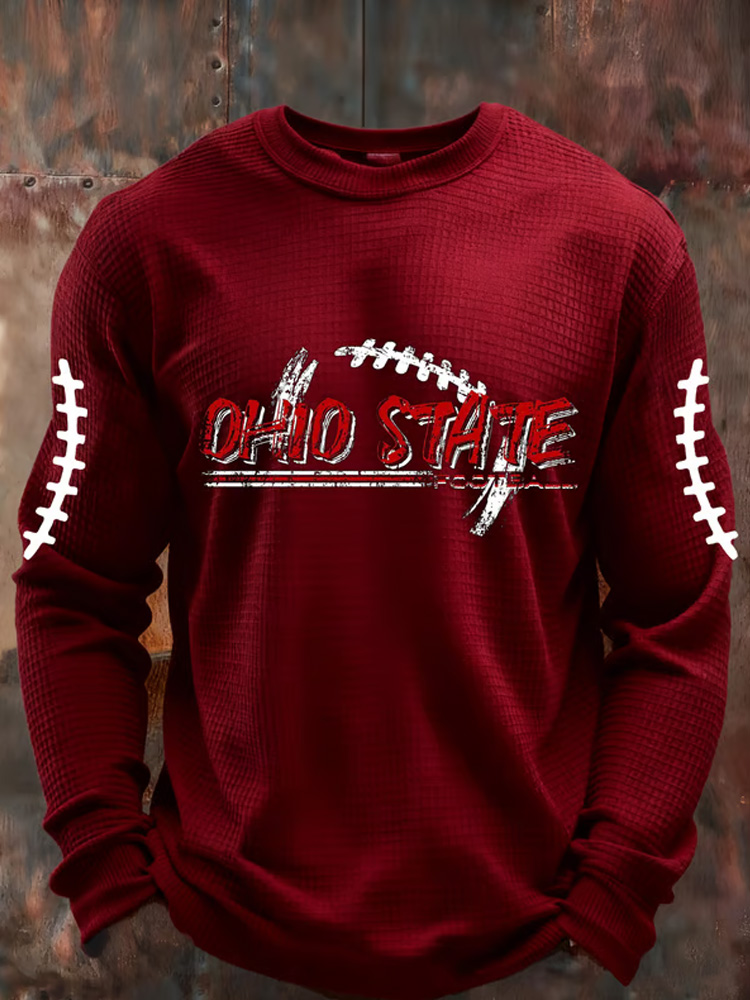 Men's Casual Rugby Print T-shirt  ACE