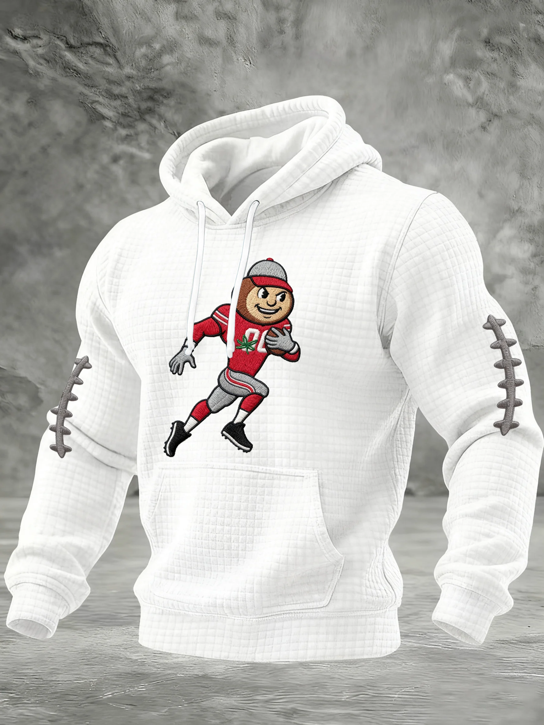 Men's Casual Football Print Sweatshirt