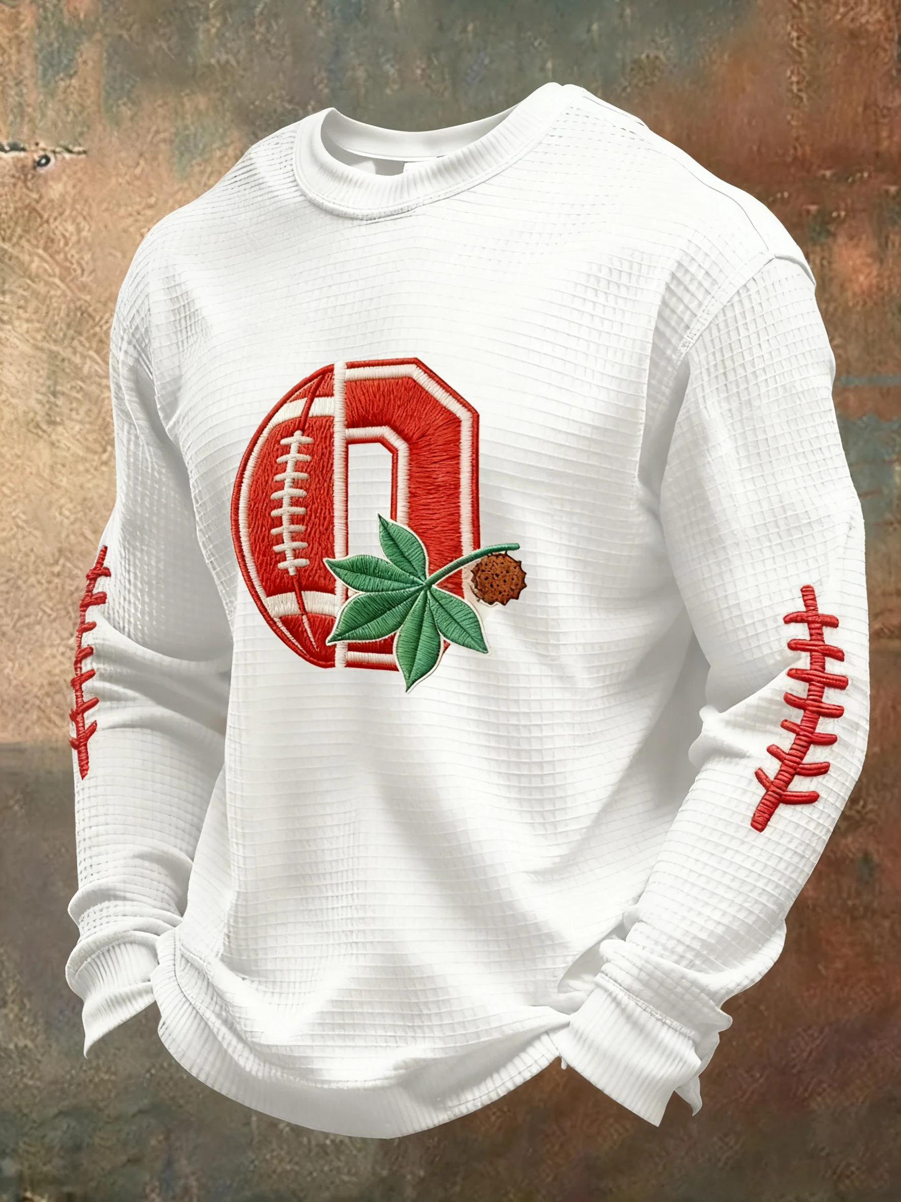 Men's Rugby Print Athletic Casual Top