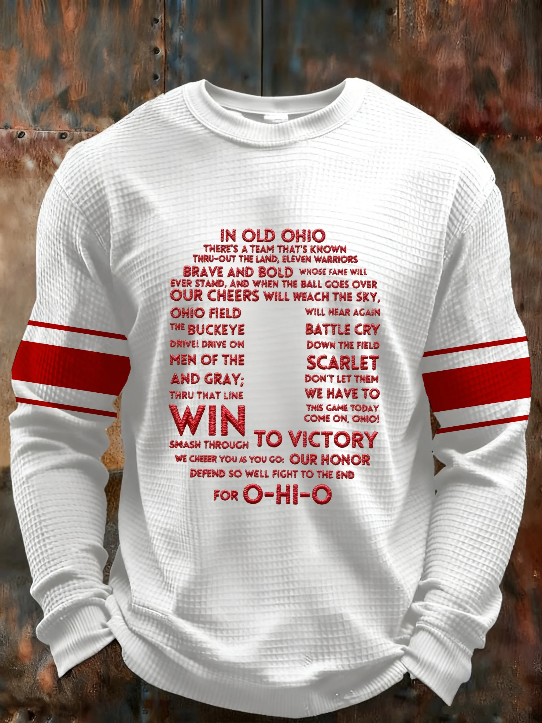 Men's Rugby Print Athletic Casual Top