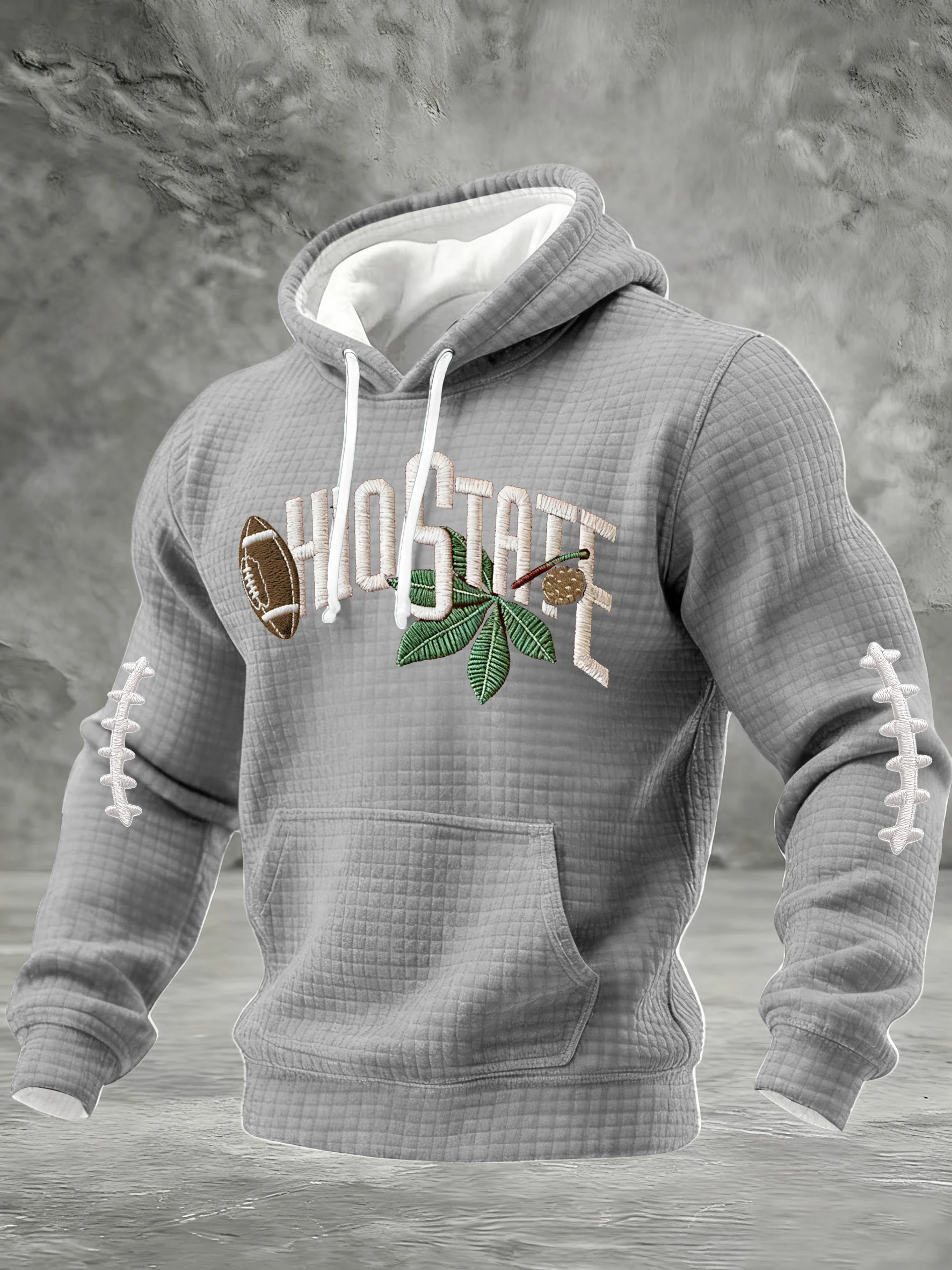 Men's Casual Football Print Sweatshirt