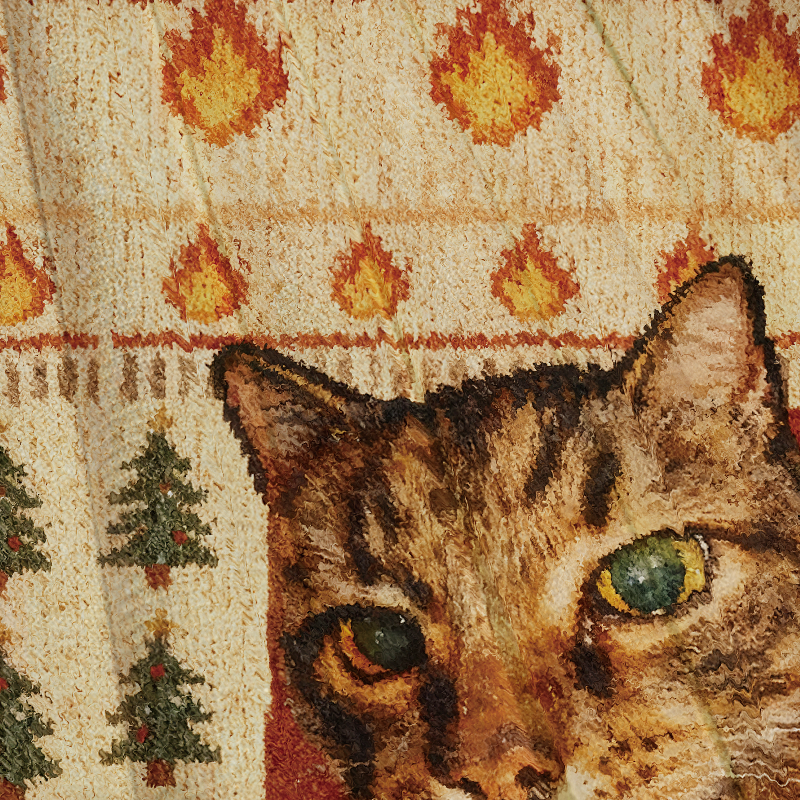 Meowlboro Smoking Cat Funny Christmas Ugly Sweatshirt