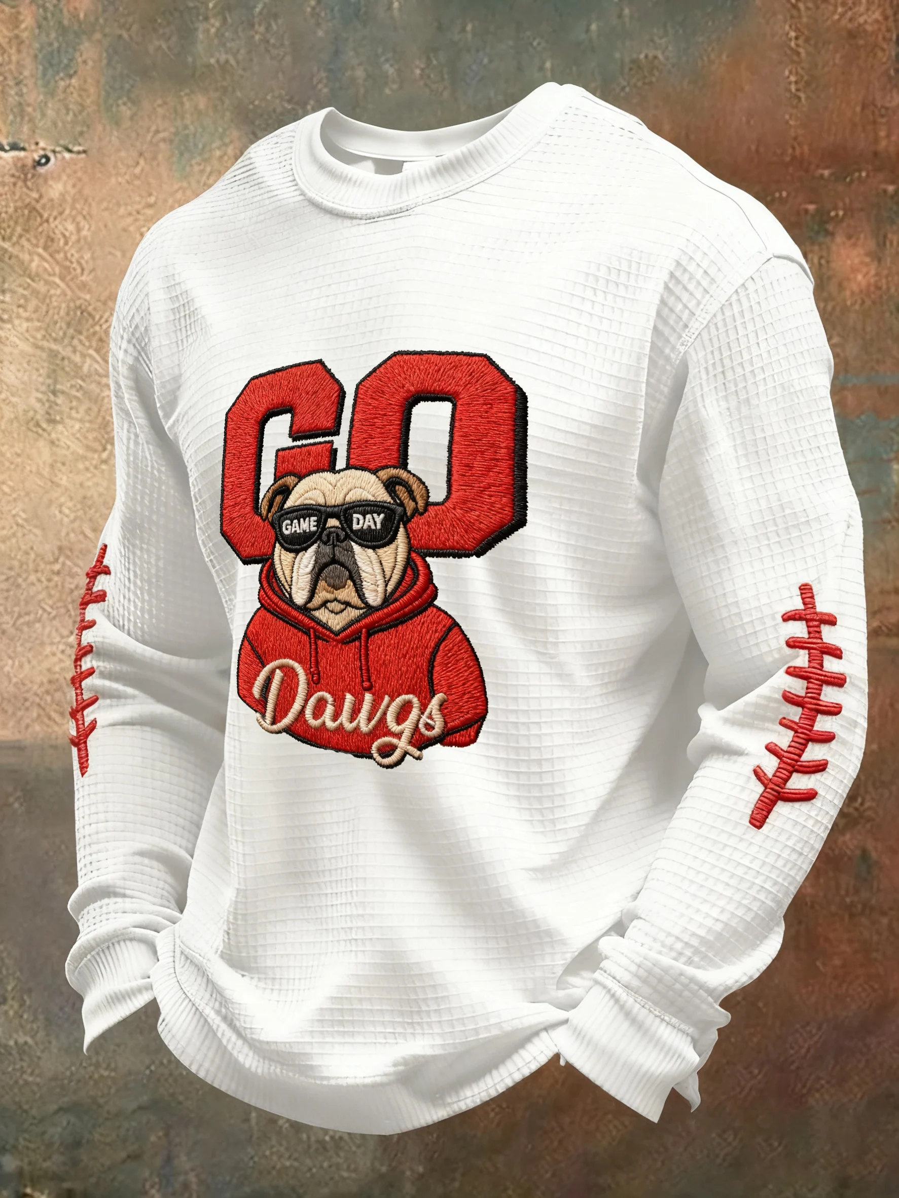 Men's Rugby Print Athletic Casual Top