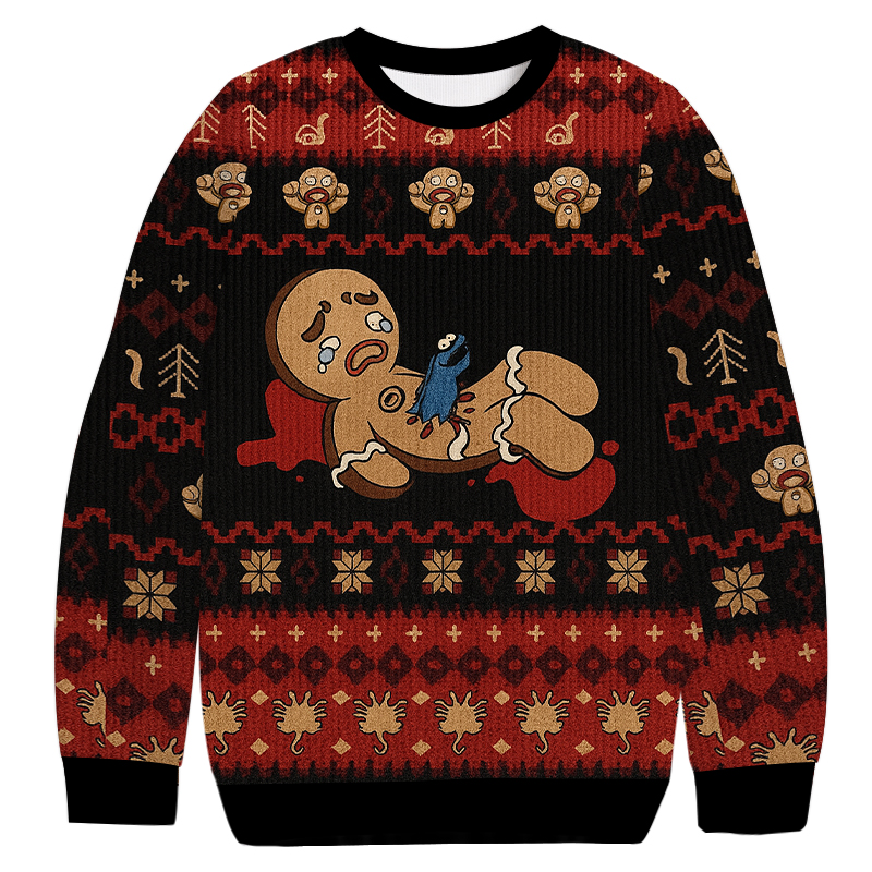Gingerbread Man Guts Christmas Ugly Sweatshirt