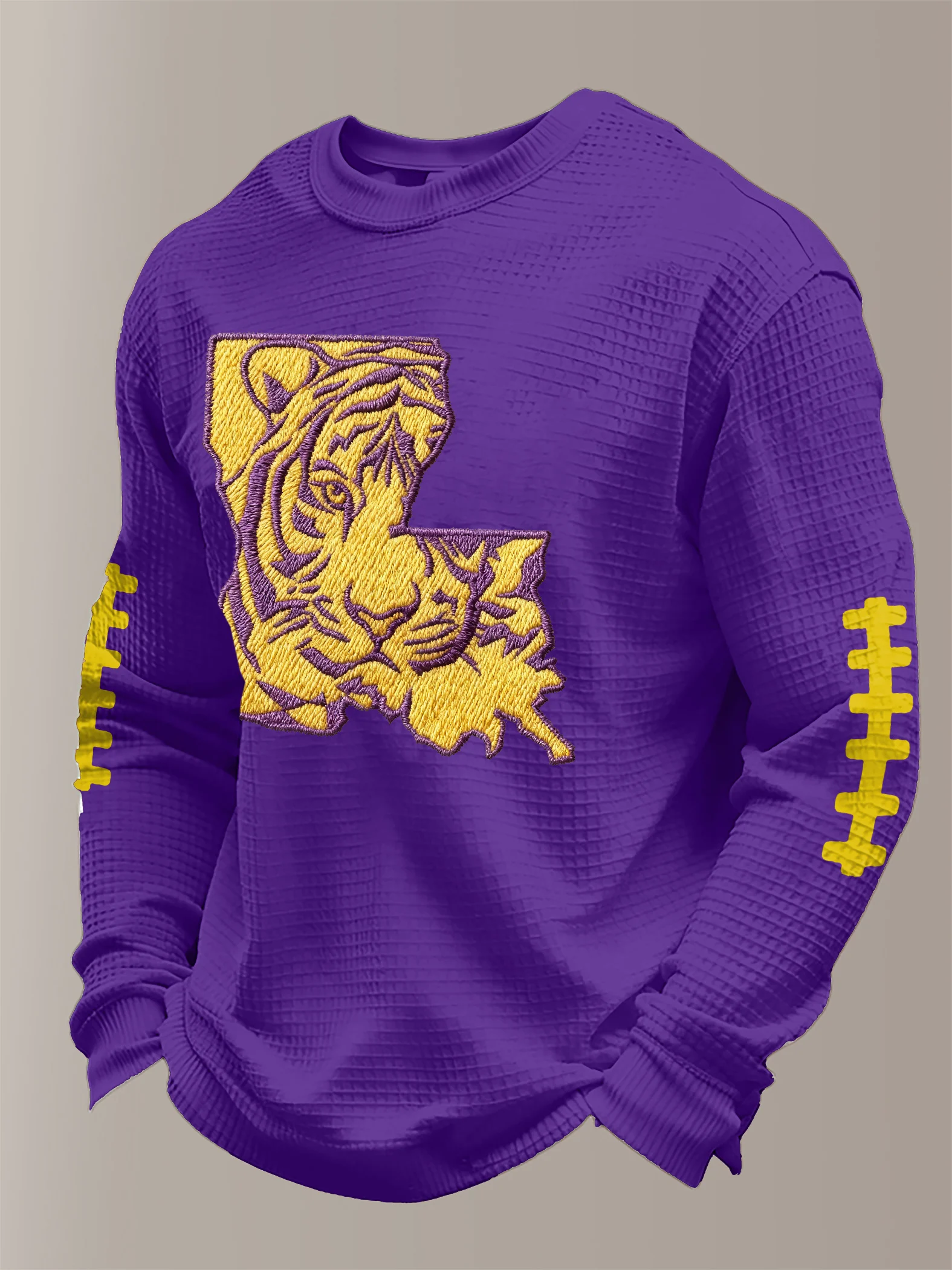 Men's rugby casual printed long-sleeved shirt