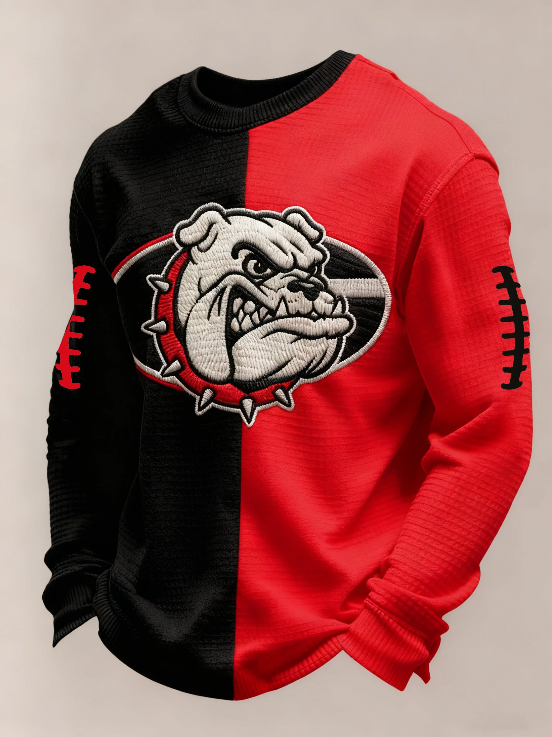 Men's Football Printed Casual Long-Sleeved Top