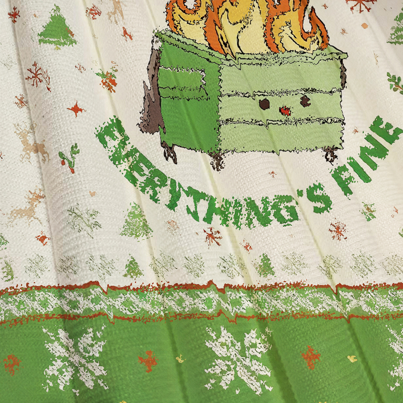 Everything is Fine Christmas Ugly Sweatshirt