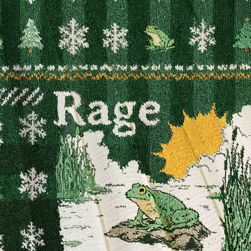 Rage Consumes Me Frog Pond Christmas Ugly Sweatshirt