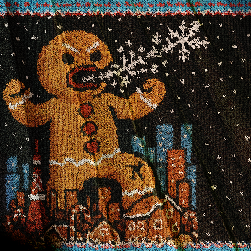 Gingerbread Monster Christmas Ugly Sweatshirt