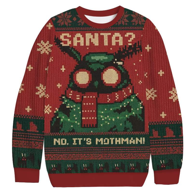 No It's Mothman Meme Christmas Ugly Sweatshirt