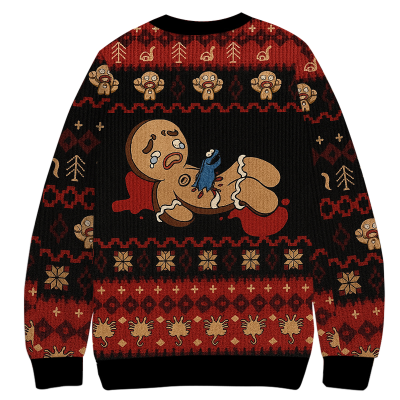 Gingerbread Man Guts Christmas Ugly Sweatshirt