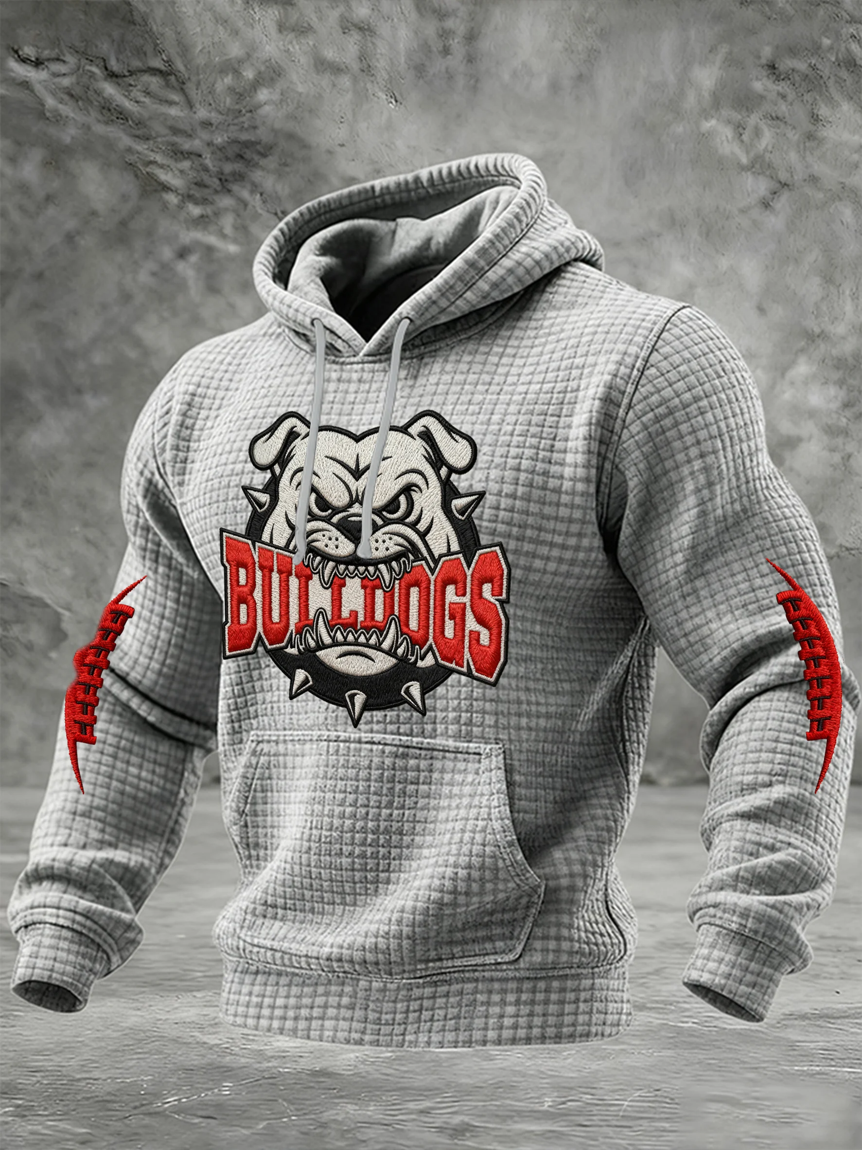 Men's Winter Rugby Team Print Hooded Jacket