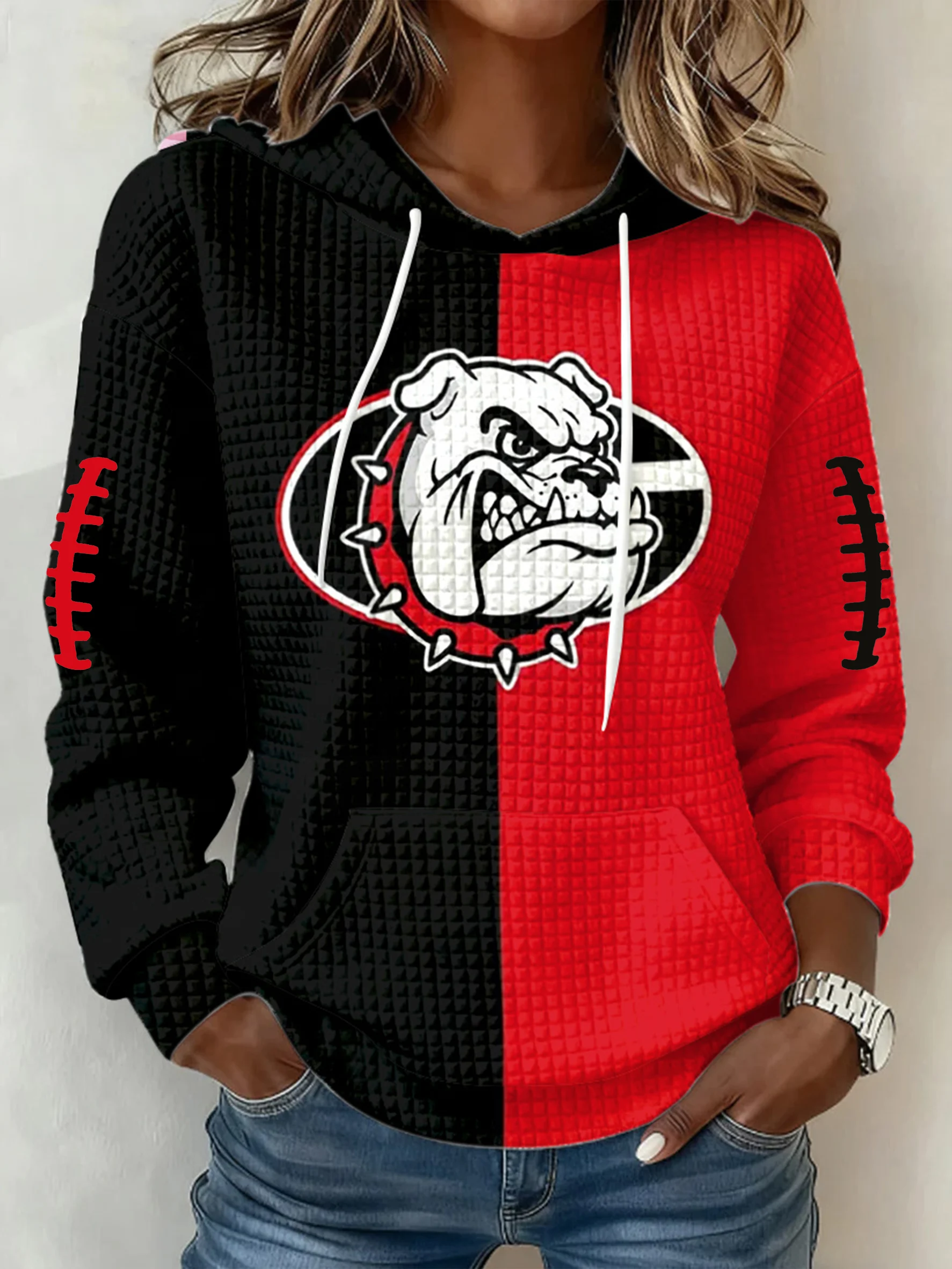 Women's Football Printed Casual Sweatshirt