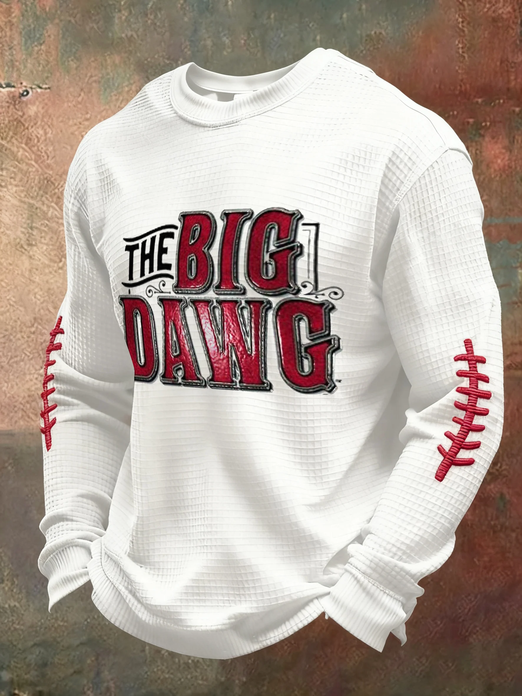 Men's Winter Retro Rugby Print Top