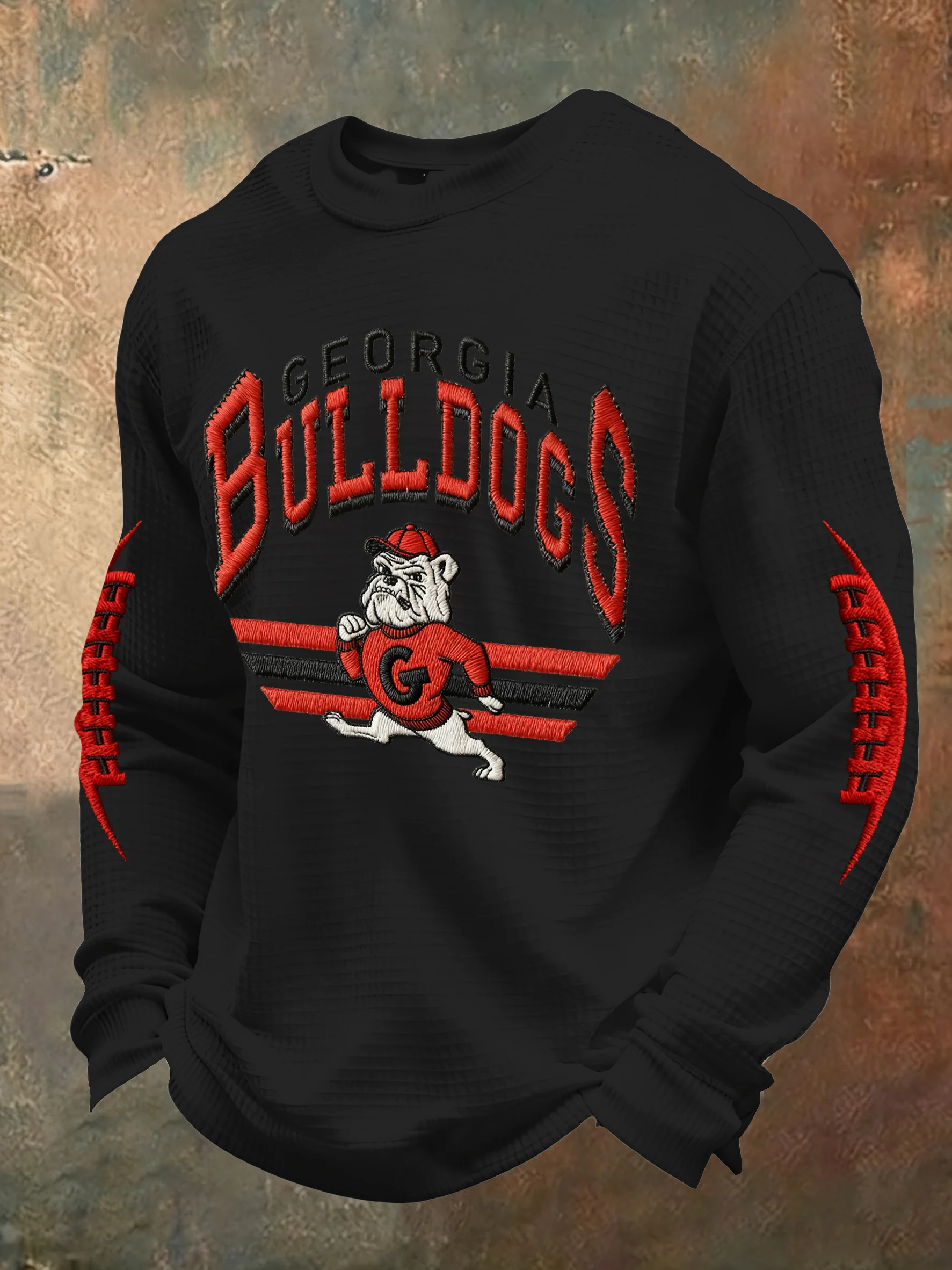 Men's Winter Rugby Team Print Waffle Shirt