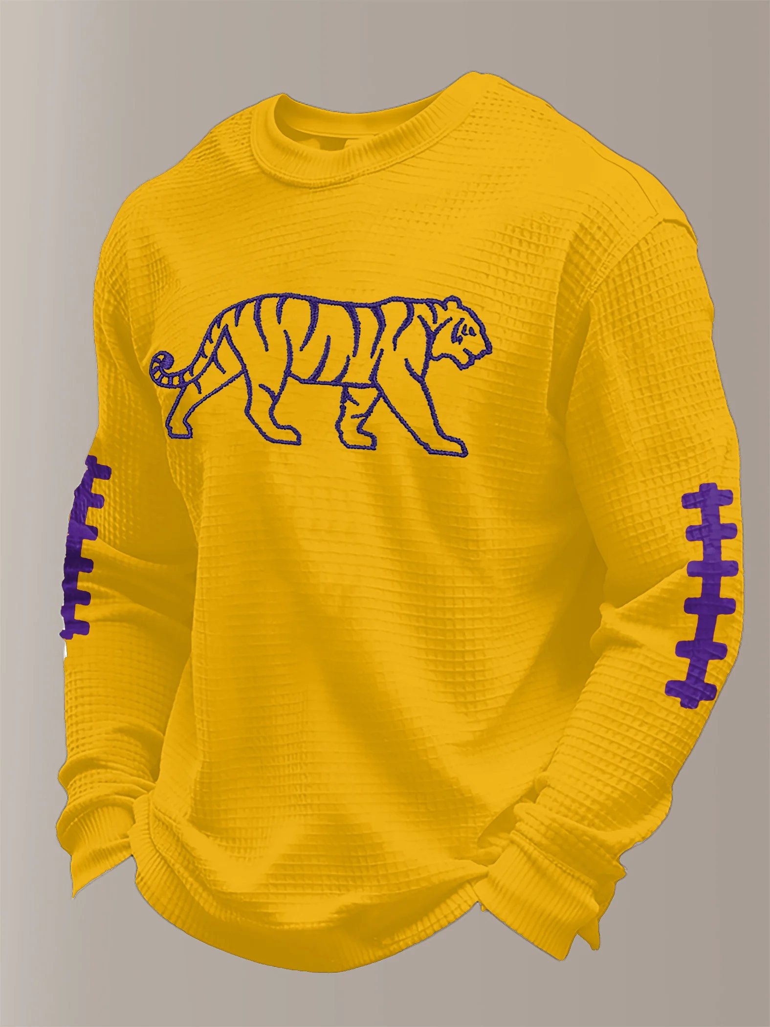 Men's rugby casual printed long-sleeved shirt