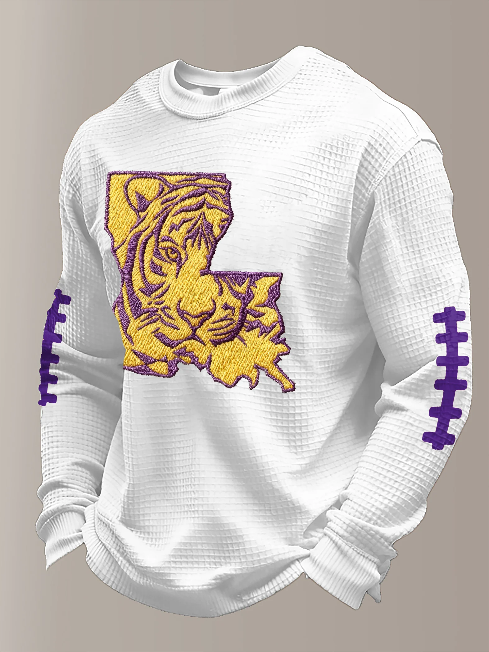 Men's rugby casual printed long-sleeved shirt