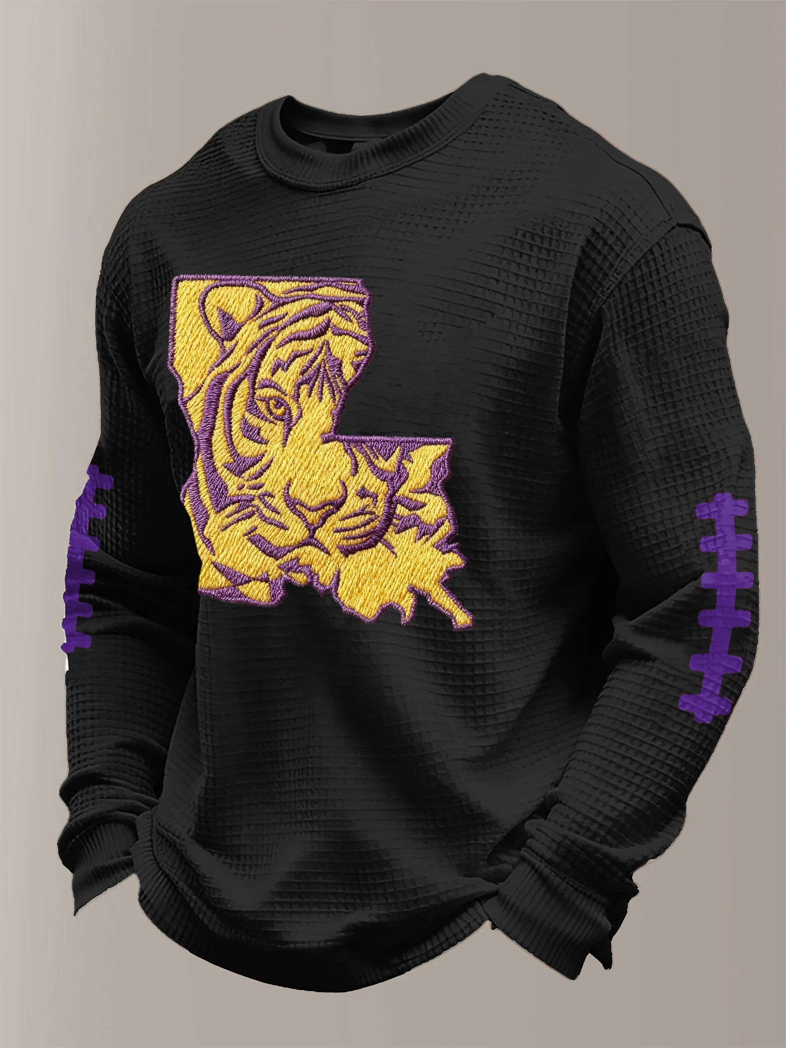 Men's rugby casual printed long-sleeved shirt