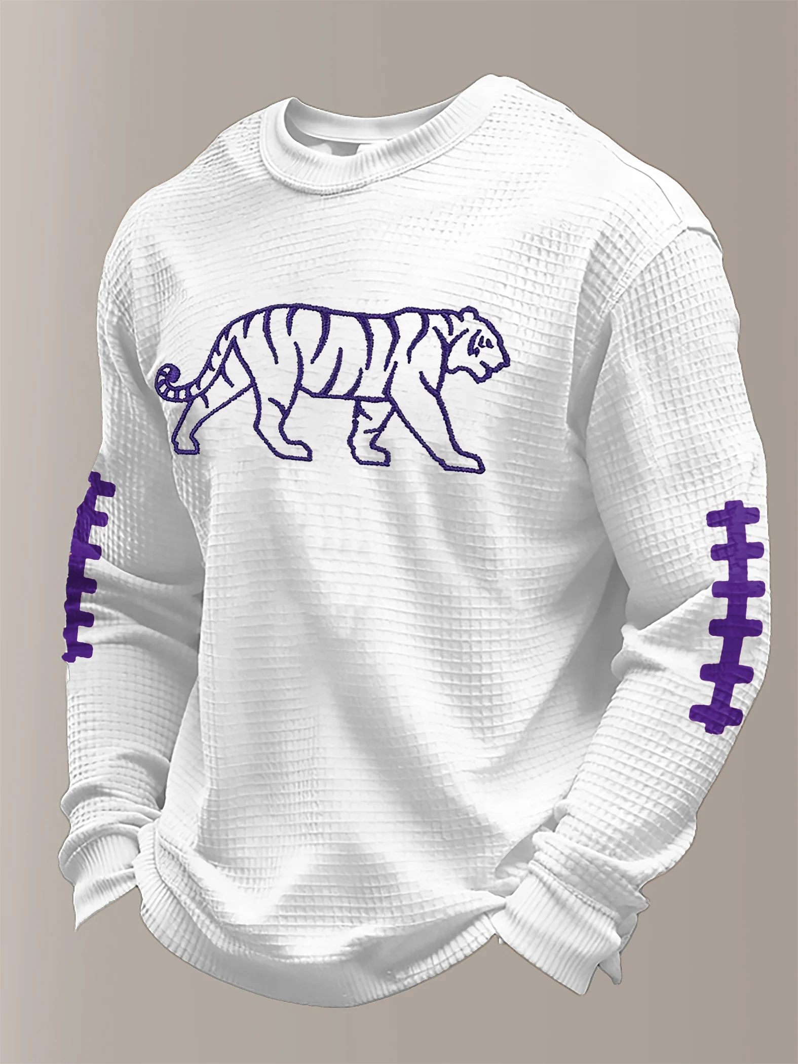 Men's rugby casual printed long-sleeved shirt