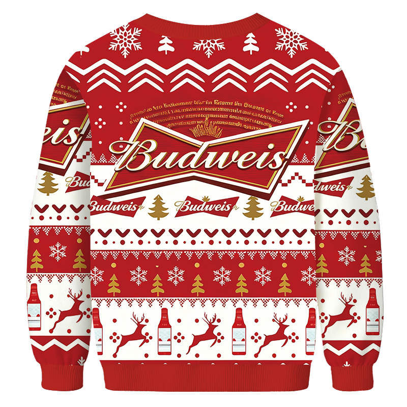 Red Funny Wine Christmas Ugly Sweatshirt