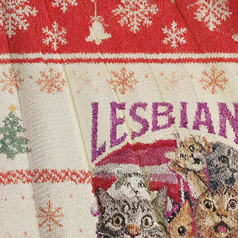 Red Lesbians Eat What?! Funny Christmas Ugly Sweatshirt