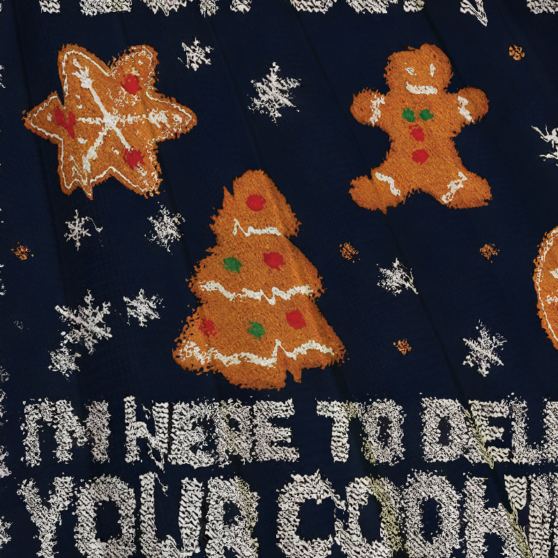 Blue Tech Support Computer Programmer Christmas Ugly Sweatshirt